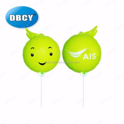 China Advertising Toy Customized Shape Holding Stand Balloon For Advertising for sale