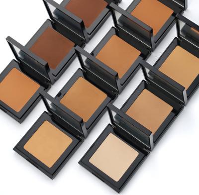 China Waterproof 2021 Vegan Cosmetics Pressed To Dust Foundation Palette Face No Logo Make Up for sale