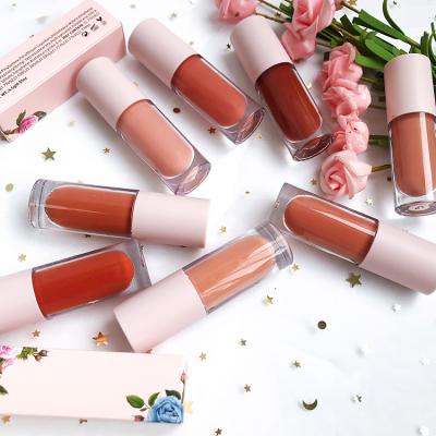 China Waterproof Nudity Matte Lipstick Water Proof Private Logo Velvet Label Set for sale