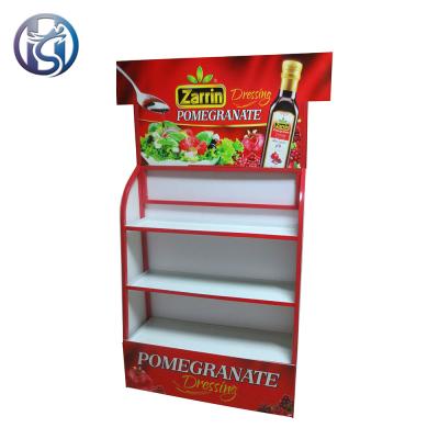 China Supermarket metal floor standing spice rack retail product display rack rack for spices for sale