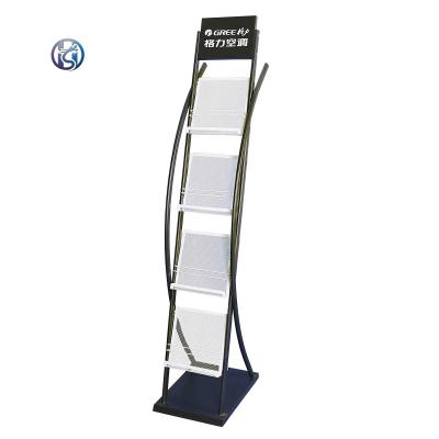 China Heavy Duty Literature Rack Brochure Display Racks Book Magazine Rack HS-ZL05 for sale