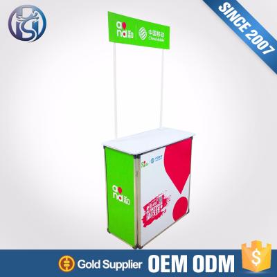 China Single Display Portable Display Pop Up Portable Kiosk Promotion Display Aluminum Table for sale