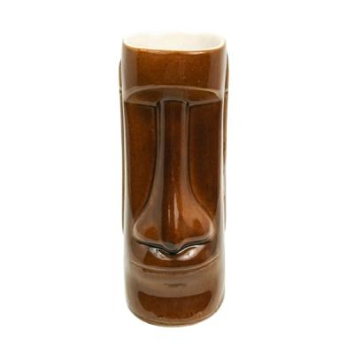 China Wholesale Custom Shaped Mug Ceramic Europe Hawaii Tiki Mug Moai Head Party Decor for sale