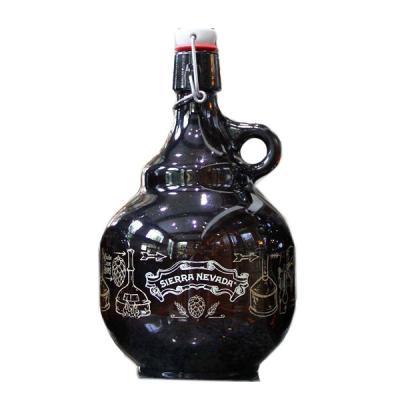 China Ceramic Beverage Bar Supply Beer Bottle Brown Beer Shaker Wholesale for sale