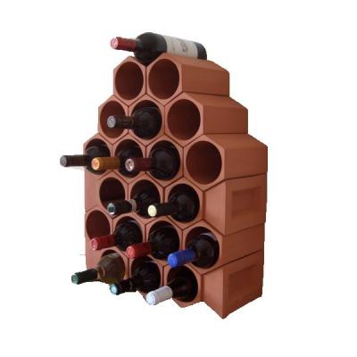 China High Quality Custom Decorative Terracotta Stackable Wall Wine Rack Inserts Viable For Cabinets for sale