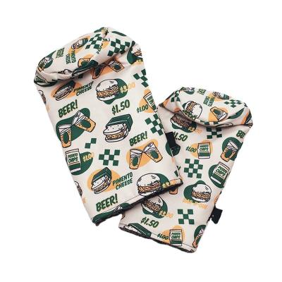 China Durable OEM Printed Yellow Logo Durable Golf Driver Covers Polyester 460cc Golf Club Headcover Custom for sale