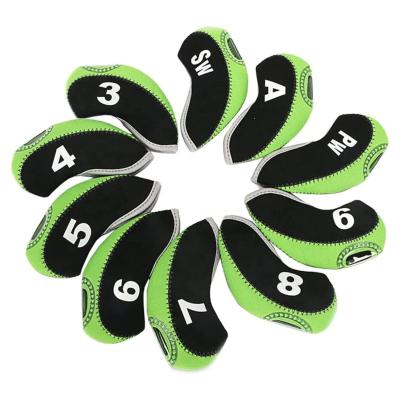 China Wholesale Custom Colorful Durable Neoprene Golf Club Headcovers 10pcs Iron Head Cover for sale