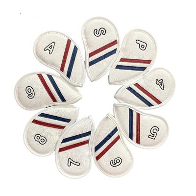 China New Design Durable Patch Blank Customized OEM Premium PU Leather Golf Headcover Iron Headcovers for sale