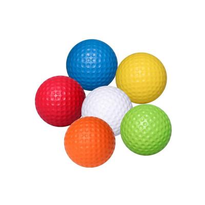 China Custom Soft 2 Piece Urethane PU Golf Ball Colored Cover Durable Golf Balls for sale