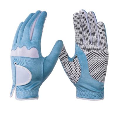 China Custom Logo PU Golf Glove Women Leather Washable Non Slip Premium Feel Comfortable Soft Golf Gloves for sale