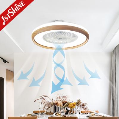 China Water Transfer 1stshine 220V Mute AC Motor 3 Color Led Ceiling Fan With Remote Control for sale