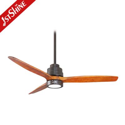 China With 1stshine Blade 1stshine Light Good Quality Natural Wood DC Inverter Low Voltage Ceiling Fan Light With Remote Control for sale