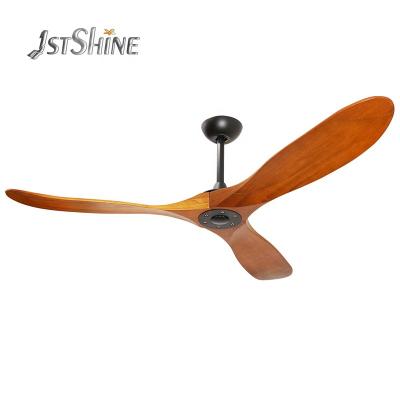 China 56 Inch 1stshine energy saving bldc blade wood brushless ceiling fans luxury outdoor modern lower noise inverter for sale