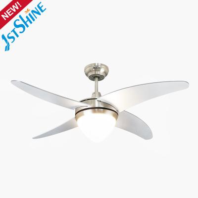 China 1stshine Hotel Company Modern Ceiling Decorative MDF 4 Blades Lighting Ceiling Fan With Light And Remote for sale