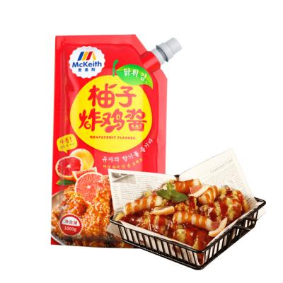 China Organic Seasoning Sauce No Additives 1 Kg / 12 Bags / Carton Grapefruit Flavor Organic Fried Chicken Sauce Factory Price Restaurant / Home Use for sale