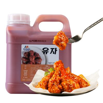 China Used For Fried Foods Wholesale Factory Price 5 Kg Grapefruit Flavor Fried Chicken Sauce 5 Kg/4 Korean Beer Fried Chicken Sauce Barrels/Carton for sale