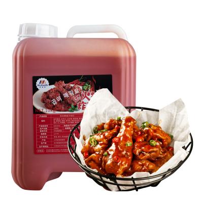 China Wholesale Factory Price Hot Use Pure Natural Sauce Chili Sauce Fire Chicken Fried Sauce 10 Barrel Kg/2/Carton Restaurant Red Hot Sauce for sale