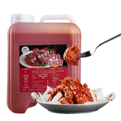 China Pure Natural Chicken Sauce Fire Hot Hot Fried Sauce 10 Kg/2 Barrel/Carton Restaurant/Chain Store Use Korean Beer Fried Chicken Sauce Red Hot Sauce for sale