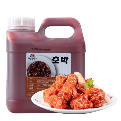 China Used For Fried Foods Large Quantity Low Price High Quality 5 Kg Amber Fried Chicken Sauce Restaurant /Chain Of Store Use Red Chili Sauce for sale