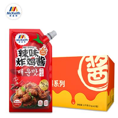 China Mckeith Flavor 1KG Pure Natural Hot Fried Chicken Sauce 1 Kg/12 Bags of Sauce Carton Sauce Korean Style Wholesale Red Color Large Quantity for sale