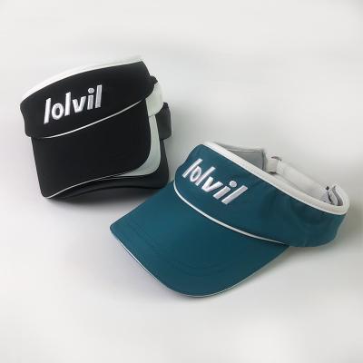 China Knit Hot Sell Custom Embroidery Logo Tennis Sport golf Visor Caps Top Empty Golf Hats for sale