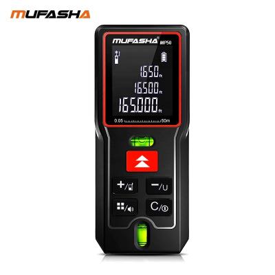 China MUFASHA MP50 50m mini cheap price tool handheld laser measuring distance meter 72g/110*46*25mm for sale