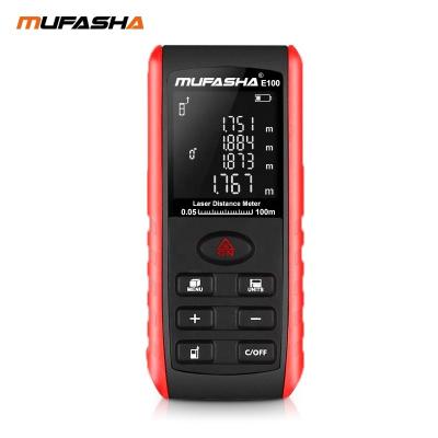 China MUFASHA E100 Long Distance Laser Measure Meter 100m 85g/115*50*23mm for sale