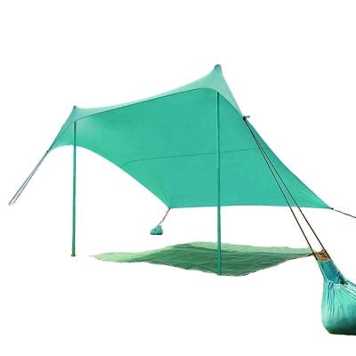 China Sun Proof Large Parasol Noise Beach Tent UV Resistant Quick Parasol With Sandbag Anchor For Sunshade Beach Tent for sale