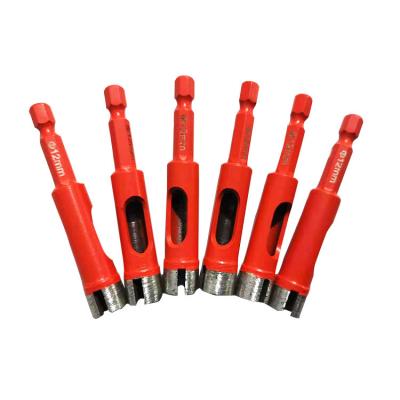 China Ceramic Dry Stoneware Diamond Step Drill Bit Set Sharpest Cut Diamond Hole Saw Marble Sintered Core Porcelain for sale