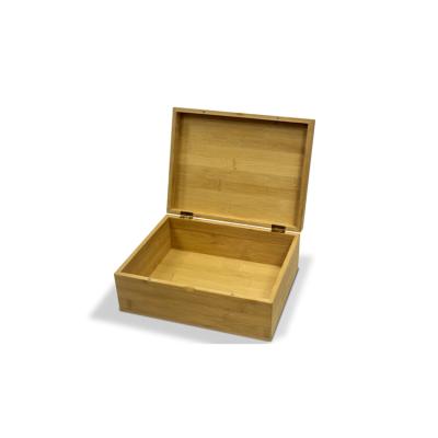 China Sturdy Customized Color Size Rectangle Bamboo Lid Bamboo Storage Box for sale