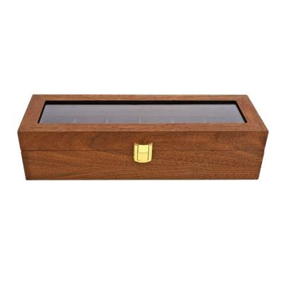 China Sturdy top creative 6 slots watch box for gift watch packaging storage display case in stock for wholesale for sale