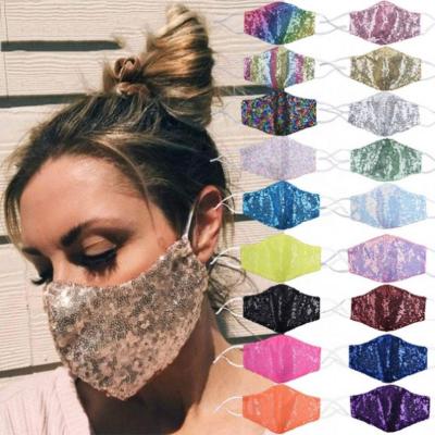 China Custom Cotton Fashion Face Maskes / Adult Sequin Cotton for sale