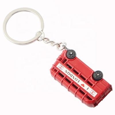 China Bus Keychain London Keyring English Airbus Key Chain English Style Automotive Gift for sale