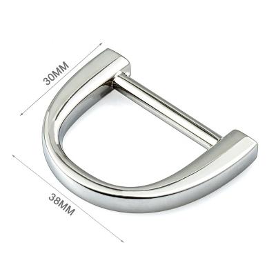 China High Grade Handbag Hardware 30mm Eco - Friendly Metal D Ring , Custom Zinc Alloy Silver Metal D Ring For Bags for sale