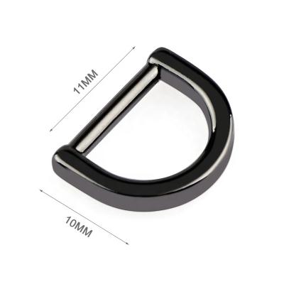 China Durable Metal Accessories Bag Zinc Alloy Small D-Clip, 11mm Gunmetal Metal D-Clip For Bag Handbag for sale