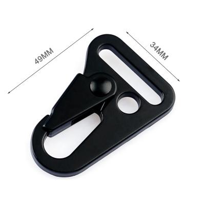 China Wholesale High Quality Metal Strap Accessories Health Care Bag Snap Hook Buckle, Black Pet Hardware Metal Snap Clip Hook For Backpack for sale