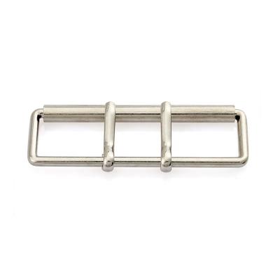 China Custom Double Nickel Free 60mm Roller Metal Pin Belt Buckle, Zinc Alloy Rectangle Shape Large Metal Pin Buckle For Belt for sale