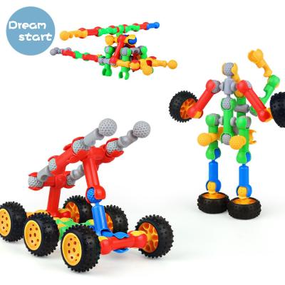 China Construction Toy 70-PCS Multifunctional Child's Skeletal Structure Rod Assembly Joint Puzzle Toy for sale