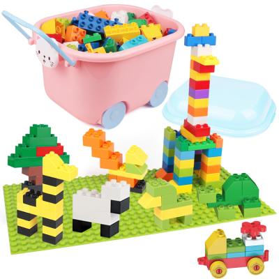 China Classic Building Toy 320PCS Large Building Block Set With Cat Storage Box And 1baseplate For Kids Over 3 Years Old Educational Toys for sale