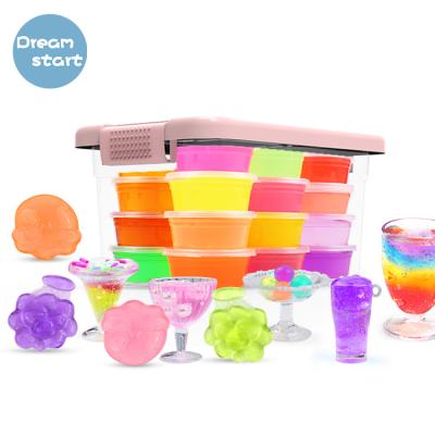 China DIY Toy Set 24 Color DIY Educational Mud Set for Kids Colored Clear Mud Toys with Glue Tools Painting Accessories for sale