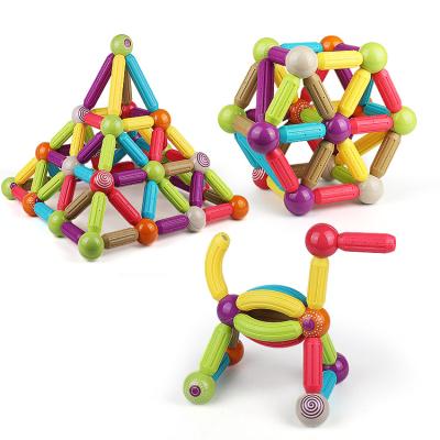 China Particle Building Toy 46PCS Magnetic Stick Children Large Building Block Assembled Variety Baby Early Education Toys for sale