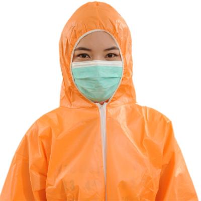 China CE no tejido del vestido quirúrgico de la prenda impermeable aprobado con la capilla sin la bota en venta