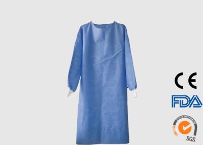 Chine Robes médicales d'isolement de certificat de la CE, tabliers jetables bleus 120*140cm à vendre