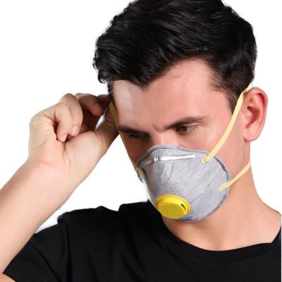 China N95 Activated Carbon Cup FFP2 Mask , Disposable Nonwoven Dust Mask With Valve for sale