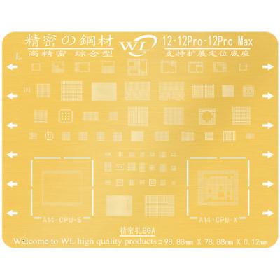 China For Phone 12 11 XSMAX XS XR X 8 8P 7P 7 6P 6 5 CPU IC Repair For Phone 12 11 XSMAX XS XR X 8 8P 7P 7 6P 6 Repair TPA Nano Gold BGA Reballing of 5 CPU IC stencil 0.12mm Tin Mesh Solder Template for sale