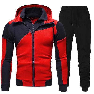 China Wholesale Breathable Men's Sweat Suits Zippers 2 Pieces Fleece Technology Hoodie Set Tracksuit Thick Jogging Jacket Jogging Suit Tracksuits For Men for sale