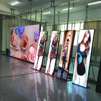 China Cheap Price Indoor Advertising LED Poster Floor Standing P2 P2.5 P3 Display Screen For Store for sale