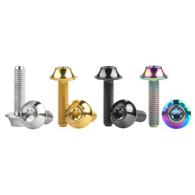 China Wanyifa Titanium Alloy 6AL/4V (TC4) Bolt M5x20mm Button Ti T25 Torx Head Screws For Motorcycle Bicycle for sale