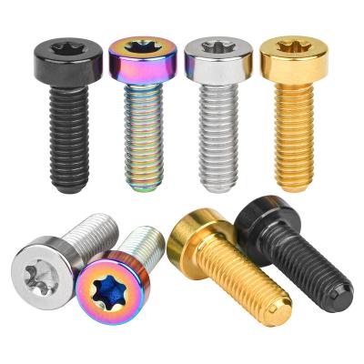 China Wanyifa Titanium Alloy 6AL/4V (TC4) Bolt M5x 15mm Square T25 Torx Head Torx Head Screws For Bike Handlebar Derailleur Lever Fixing for sale