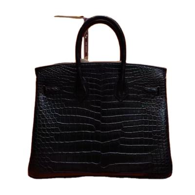 China Lady Porosus Crocodile Leather Bag Handmade Genuine Handbags For Female Handwork Ladies Bags Fashion Luxury Quality Designer for sale